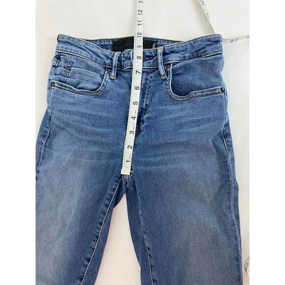 Alexander Wang Whip Mid Rise Skinny Jeans Washed Light Indigo Grunge Size 25 - Picture 4 of 12